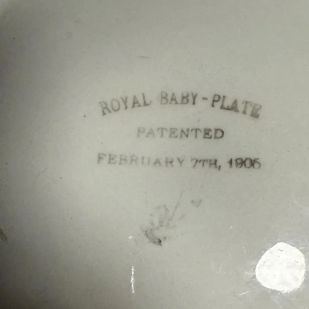 Royal Baby Plate Co The tiny todkins fearless ride 1905‎ VTG Collectible Antique